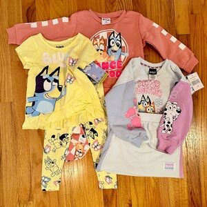 3 Bluey Outfit sets - Toddler Girl 3T